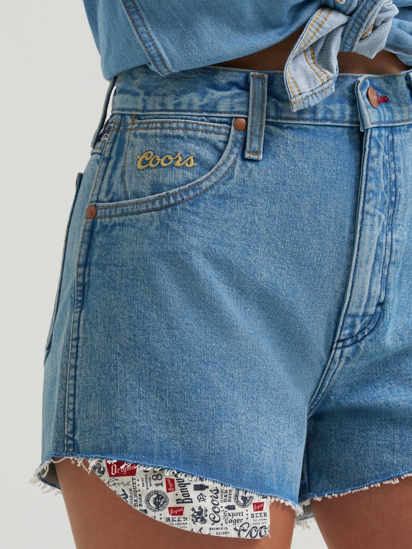 Womens Reworked Short Beer Wash